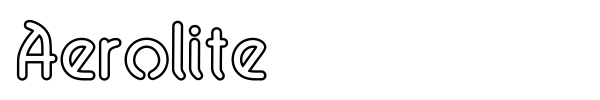 Aerolite font preview